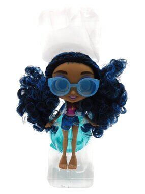 Disney Doorables Adoorbs Blue Hair Doll With Stand